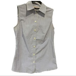 Banana Republic Blue Tailored-fit Sleeveless Shirt